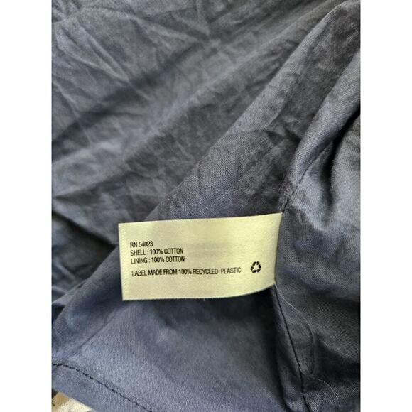 Gap Floral Pleated Fit And Flare Dress Pockets Size 8 Cottagecore Chambray Blue - Picture 3 of 13